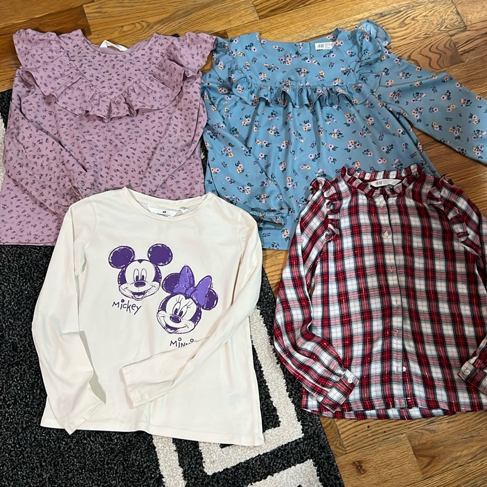 Lot of 4 tops big girl 7-10